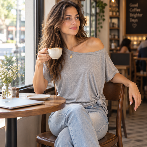 Women's Off-Shoulder Basic Tee 3-Pack