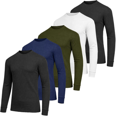 5-Pack Waffle-Knit Thermal Shirts