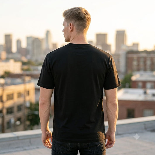 Multi Pack Men's Black Crew Neck T-Shirt