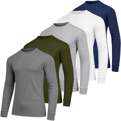 5-Pack Waffle-Knit Thermal Shirts