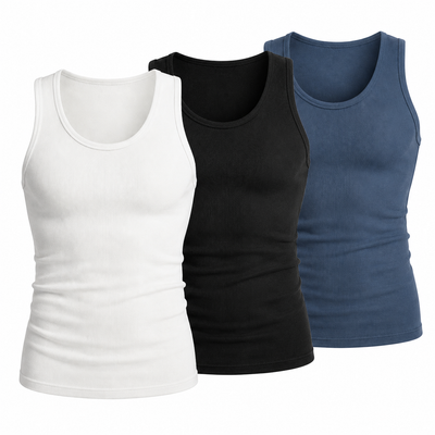 Premium Ultra-Soft Cotton Fitted Tanks (3 Pack/ 6 Pack)