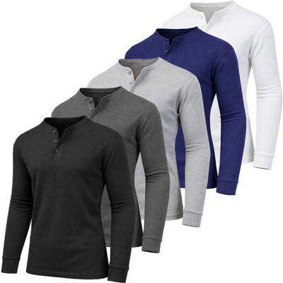 5-Pack Waffle-Knit Thermal Shirts