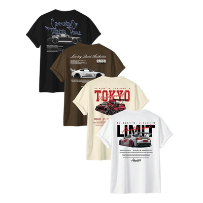 4-Pack Graphic Car Tees