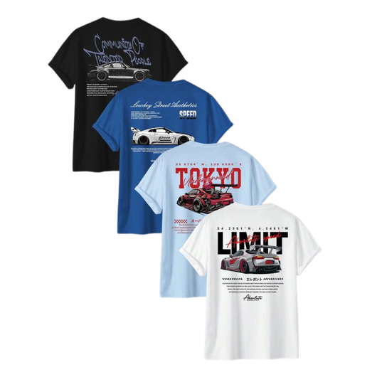4-Pack Graphic Car Tees