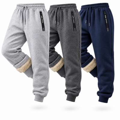 Polar Fleece Thermal Joggers — 3-Pack Bundle