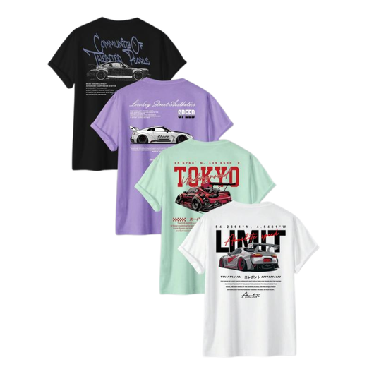 4-Pack Graphic Car Tees