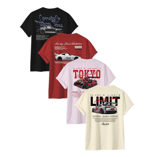 4-Pack Graphic Car Tees