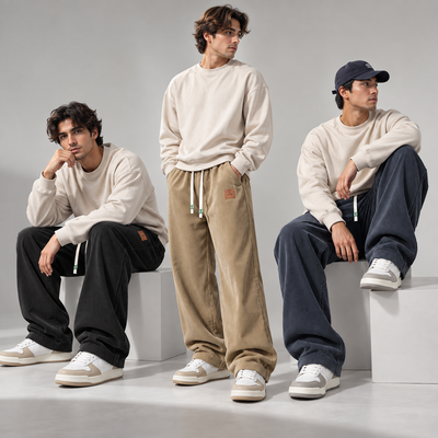 3-Pack Woven Wide-Leg Pants