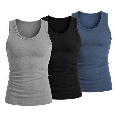 Premium Ultra-Soft Cotton Fitted Tanks (3 Pack/ 6 Pack)
