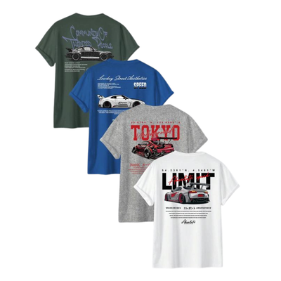 4-Pack Graphic Car Tees