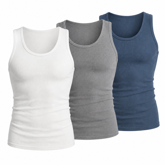 Premium Ultra-Soft Cotton Fitted Tanks (3 Pack/ 6 Pack)