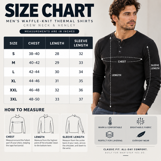 5-Pack Waffle-Knit Thermal Shirts
