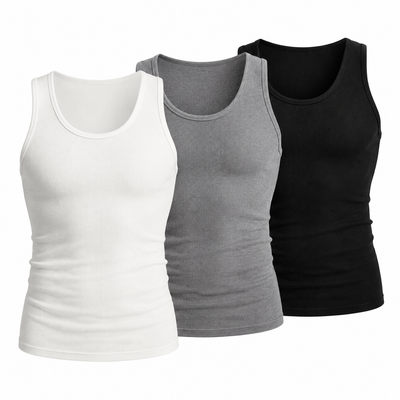 Premium Ultra-Soft Cotton Fitted Tanks (3 Pack/ 6 Pack)
