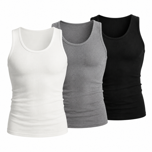 Premium Ultra-Soft Cotton Fitted Tanks (3 Pack/ 6 Pack)