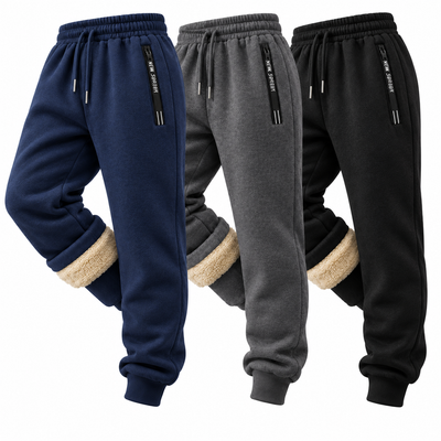 Polar Fleece Thermal Joggers — 3-Pack Bundle
