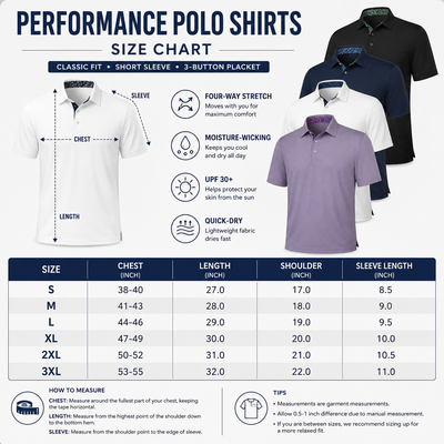 3-Pack Men's Polo Shirts