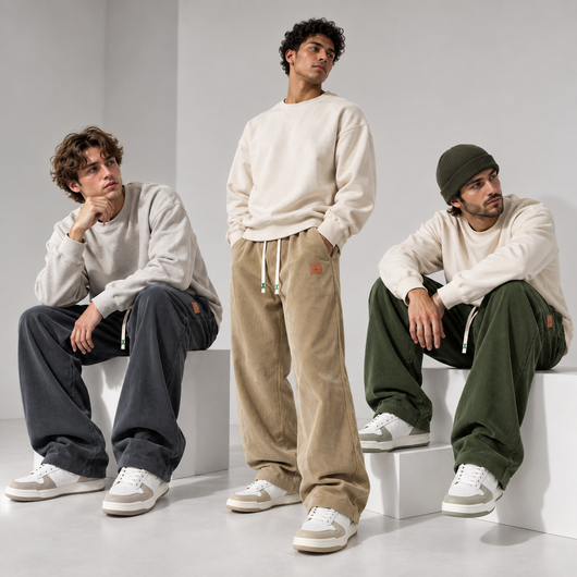 3-Pack Woven Wide-Leg Pants