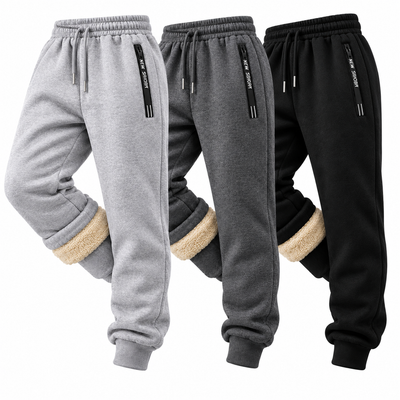 Polar Fleece Thermal Joggers — 3-Pack Bundle