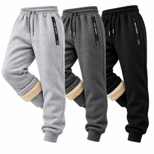 Polar Fleece Thermal Joggers — 3-Pack Bundle