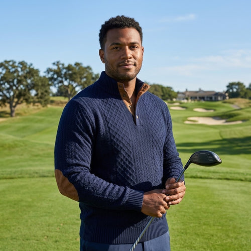3-Pack Jacquard Knit Henley Sweater