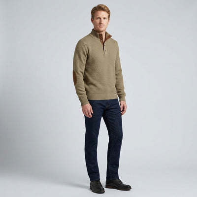 3-Pack Jacquard Knit Henley Sweater