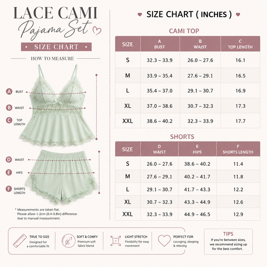 Women's Plain Lace Patchwork Bow Decor Cami Pajama Set
