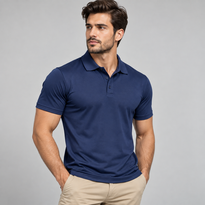 Men's 5-Pack Dry-Fit Moisture-Wicking Polo Shirts