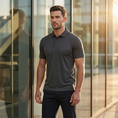 Men's 5-Pack Dry-Fit Moisture-Wicking Polo Shirts