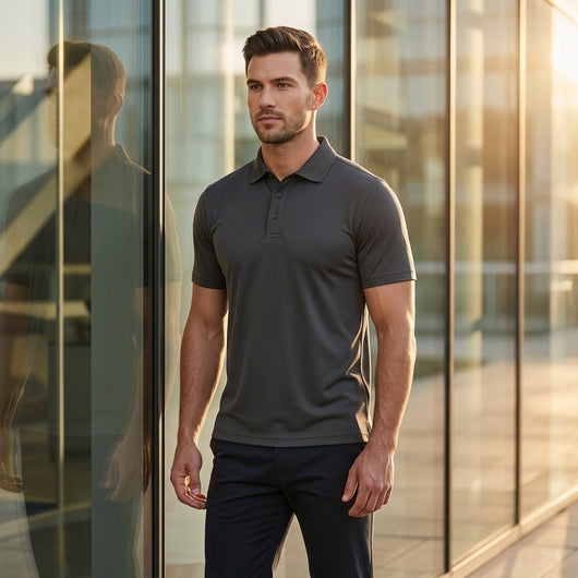 Men's 5-Pack Dry-Fit Moisture-Wicking Polo Shirts